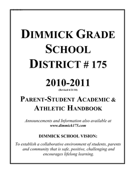 Dimmick Grade School District # 175 2010-2011