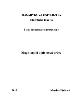 MASARYKOVA UNIVERZITA Filozofická Fakulta