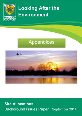 Looking After the Environment Appendices