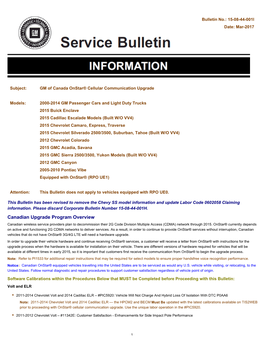 Canadian Upgrade Program Overview Canadian Wireless Service Providers Plan to Decommission Their 2G Code Division Multiple Access (CDMA) Network Through 2015