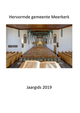 Hervormde Gemeente Meerkerk Jaargids 2019