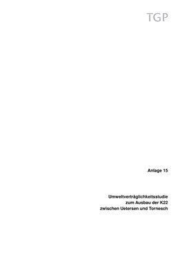 Anlage 15 Umweltverträglichkeitsstudie Zum Ausbau Der K22 Zwischen Uetersen Und Tornesch