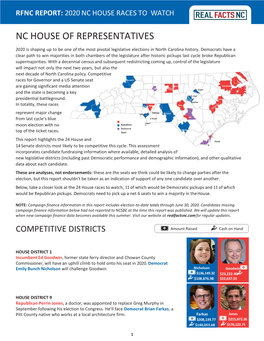 Nc House Races to Watch