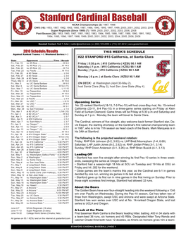 Stanford Cardinal Baseball