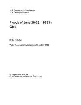 Floods of June 28-29, 1998 in Ohio
