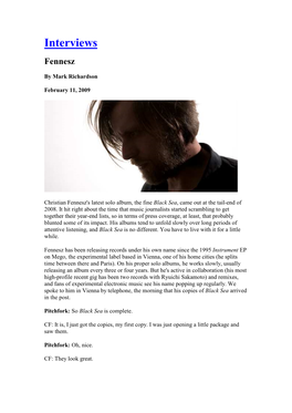 Pitchfork “Fennesz”