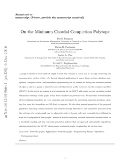 On the Minimum Chordal Completion Polytope