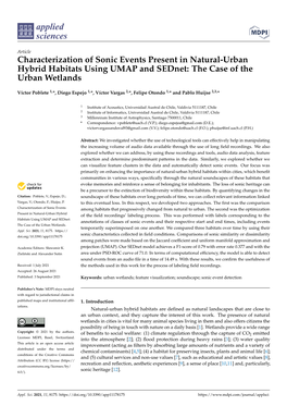 Characterization of Sonic Events Present in Natural-Urban Hybrid Habitats Using UMAP and Sednet: the Case of the Urban Wetlands