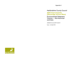 Hertfordshire County Council A602 Improvements (Stevenage To/From
