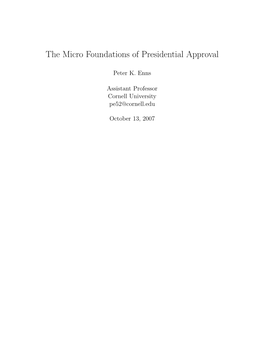 The Micro Foundations of Presidential Approval