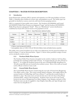 Chapter 1 – Water System Description