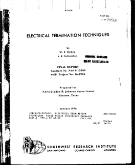 Electrical Termination Techniques