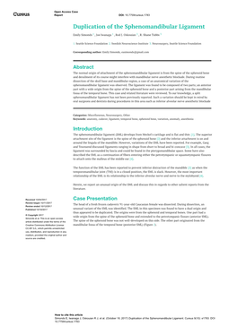 Duplication of the Sphenomandibular Ligament