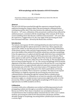 W50 and the Dynamics of SS 433 Formation