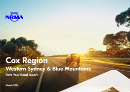 Cox Region Western Sydney & Blue Mountains Rate Your Road Report