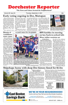 Dorchester Reporter “The News and Values Around the Neighborhood”