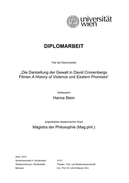 Diplomarbeit