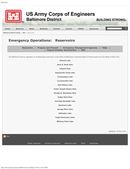 USACE (U.S. Army Corps of Engineers) 2012 "Emergency