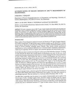 Accurate Dating of Organic Deposits by Ams 14C