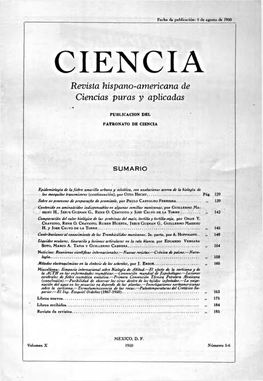 CIENCIA Revista Hispano-Americana De Ciencias Puras Y Aplicadas