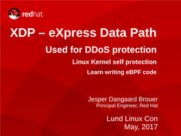 XDP Express Data Path Used for Ddos Protection Learning Ebpf Code