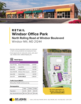 Windsor Office Park | Retail