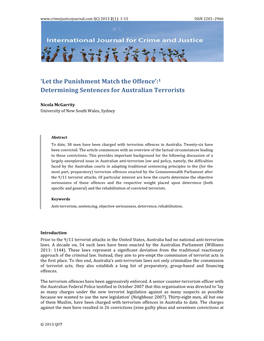 Determining Sentences for Australian Terrorists