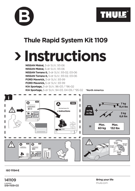 Thule Rapid System Kit 1109