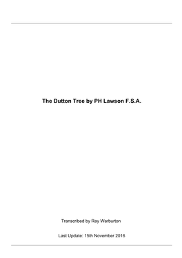 The Dutton Tree by PH Lawson F.S.A