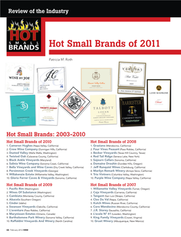 Hot Small Brands of 2011 Patricia M