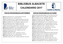 Bibliobus Albacete Calendario 2017