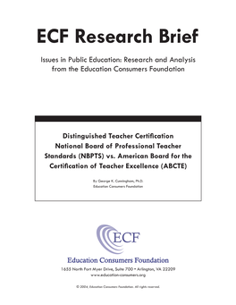 ECF Research Brief