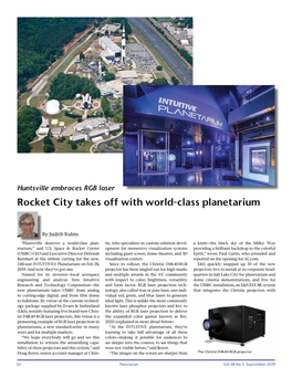 Rocket City Takes Off with World-Class Planetarium