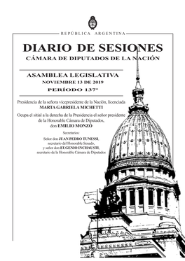 Asamblea Legislativa Noviembre 13 De 2019 Período 137º