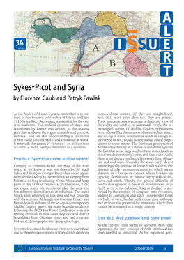 Sykes-Picot and Syria by Florence Gaub and Patryk Pawlak