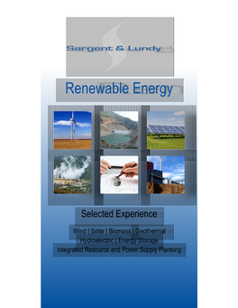 Sargent & Lundy Renewable Energy Services, Qualifications, And