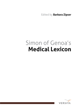 Simon of Genoa's Medical Lexicon