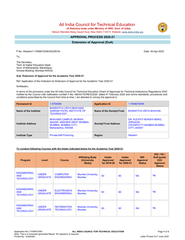 All India Council for Technical Education (A Statutory Body Under Ministry of HRD, Govt