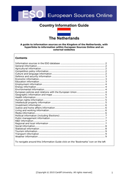 Country Information Guide the Netherlands