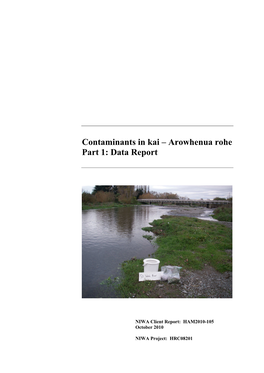 Arowhenua Contaminants Report-Data-Final