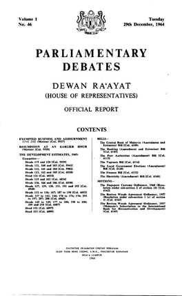 Parliamentary Debates