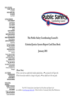 Lane County Criminal Justice System Report Card Data Book
