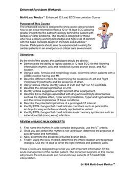 Enhanced 12-Lead ECG Interpretation (Multi-Lead Medics)