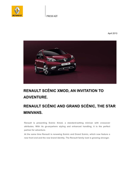 Renault Scénic Xmod, an Invitation to Adventure