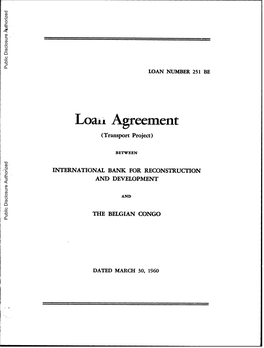 Loan Agreement (Transport Project)