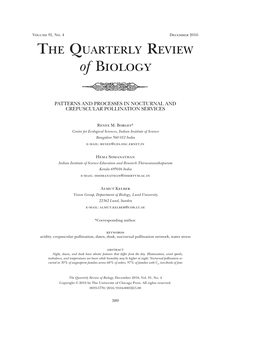 THE QUARTERLY REVIEW of Biology