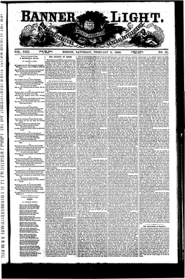 Banner of Light V22 N21 8 Feb 1868