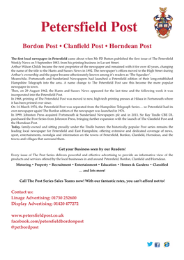 Bordon Post • Clanfield Post • Horndean Post