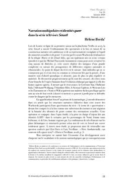 Narration Multipolaire Et Identités Queer Dans La Série Télévisée Sense8 Hélène Breda1