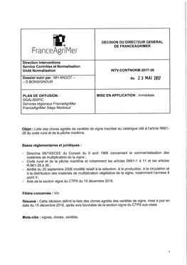 Liste Des Clones Officiellement Agréés En France